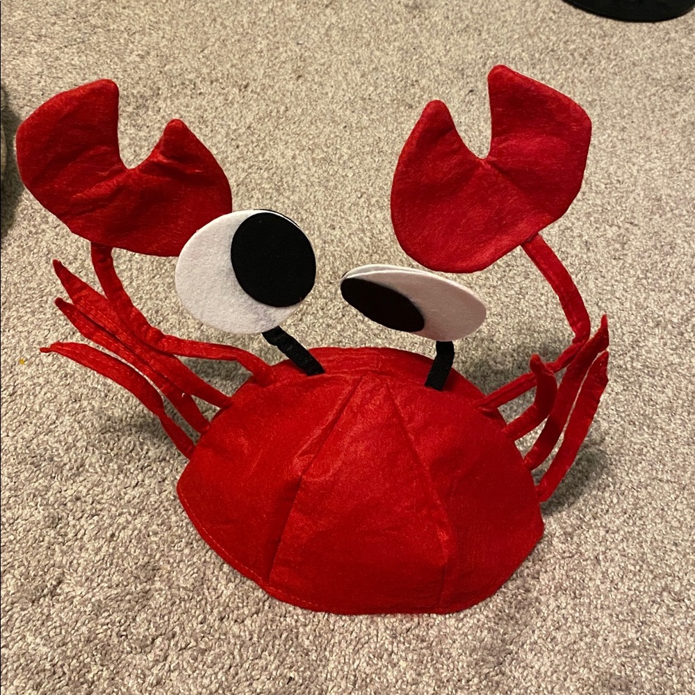 CLEAN Red Crab Costume Hat
